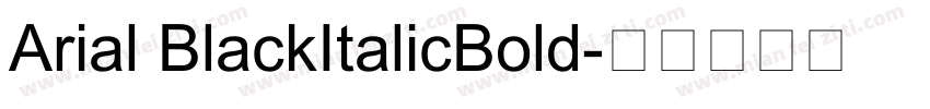 Arial BlackItalicBold字体转换